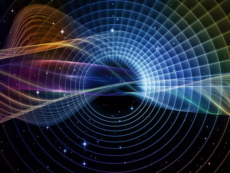 Abstract Space Waves Astrophysics Concept