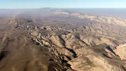 Aerial View of San Andreas Fault Between Bakersfield Santa Barbara