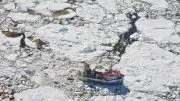 Fishing Boat Trapped in Ice