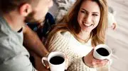 Happy Couple Drinking Coffee