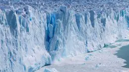Ice Calving Massive Glacier