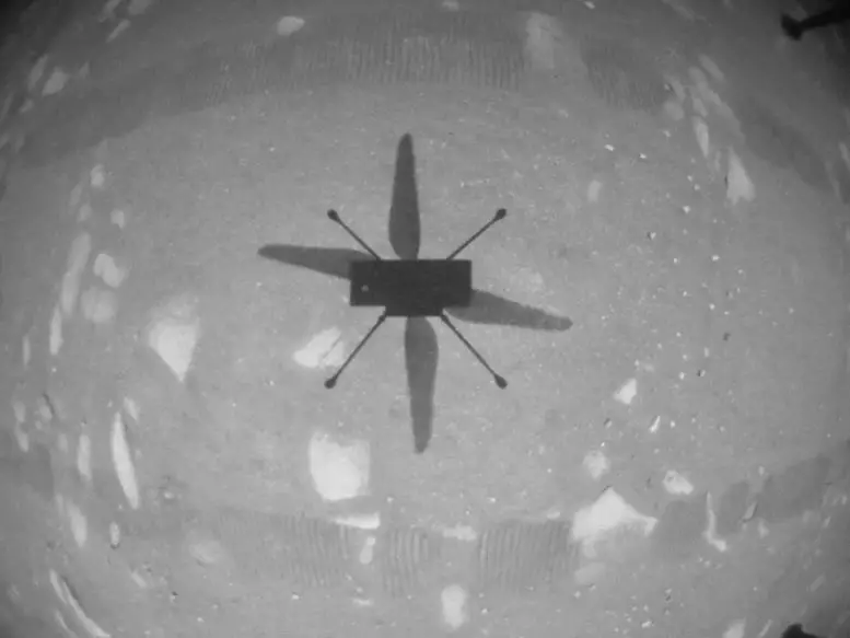 Ingenuity's First Image From the Air