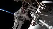 NASA Spacewalker Frank Rubio During an Orbital Sunset