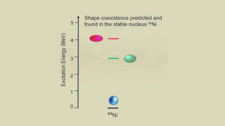 Ni 64 Nucleus Energy State