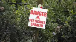 Pesticide Warning Sign