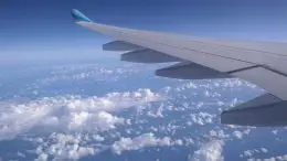 Research Aircraft Above Trade Wind Clouds Near Barbados