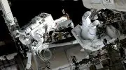 Spacewalkers Koichi Wakata and Nicole Mann