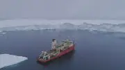 Thwaites Ice Shelf and Research Ship