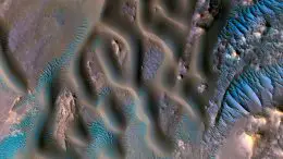 Transverse Aeolian Ridges Blue Ripples Mars
