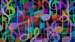 Various Music Notes Rainbow